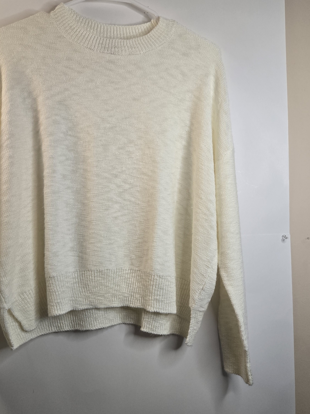 Vince Camuto Cream Crewneck Sweater